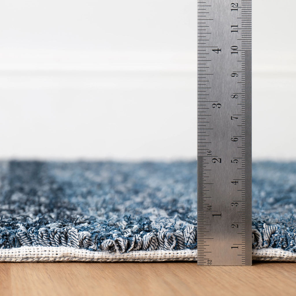 Denim Chindi Blue Hand Hooked Cotton Rug - Light House Co.