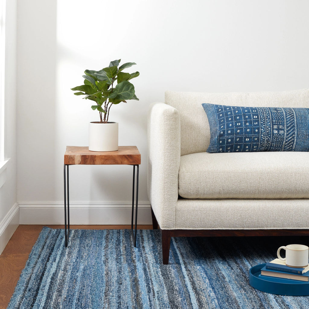 Denim Chindi Blue Hand Hooked Cotton Rug - Light House Co.