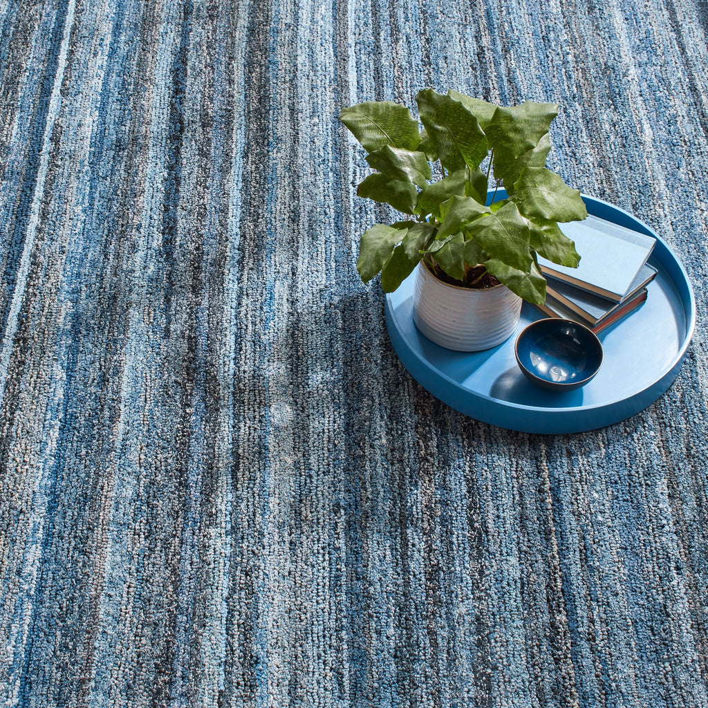 Denim Chindi Blue Hand Hooked Cotton Rug - Light House Co.