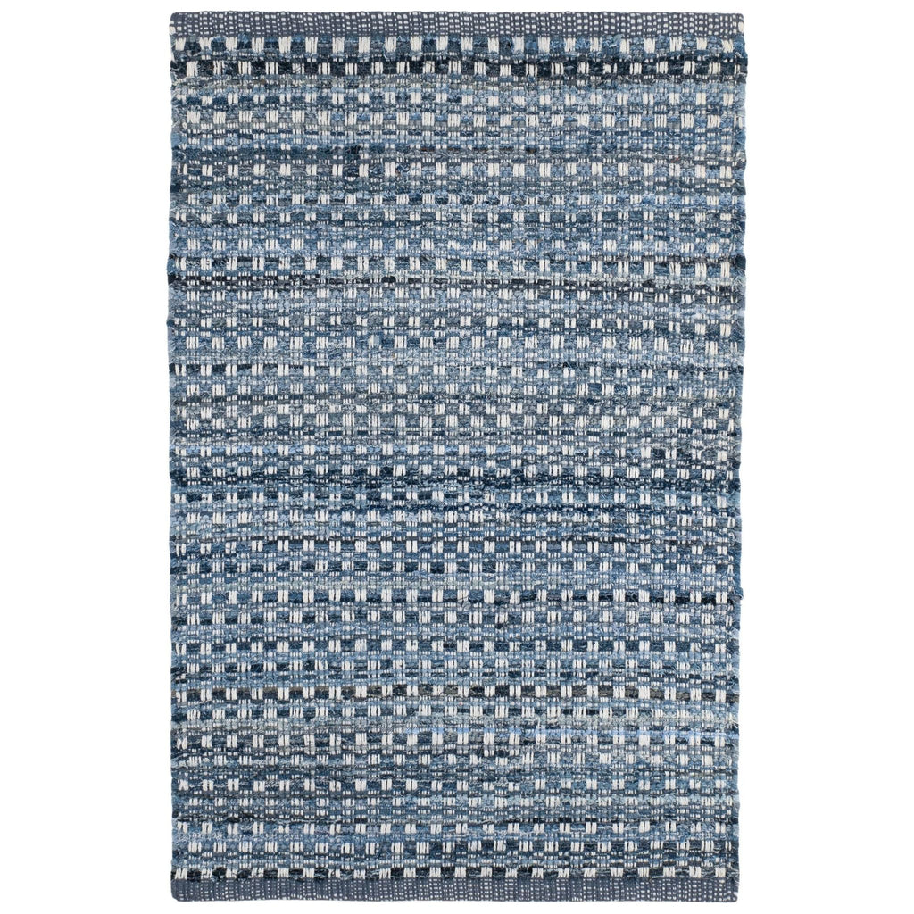 Denim Stone Blue Handwoven Cotton Rug - Light House Co.