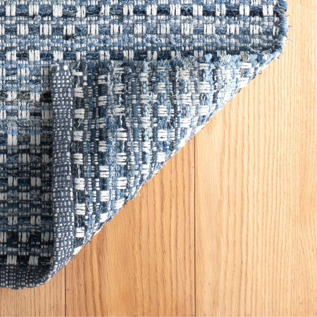 Denim Stone Blue Handwoven Cotton Rug - Light House Co.