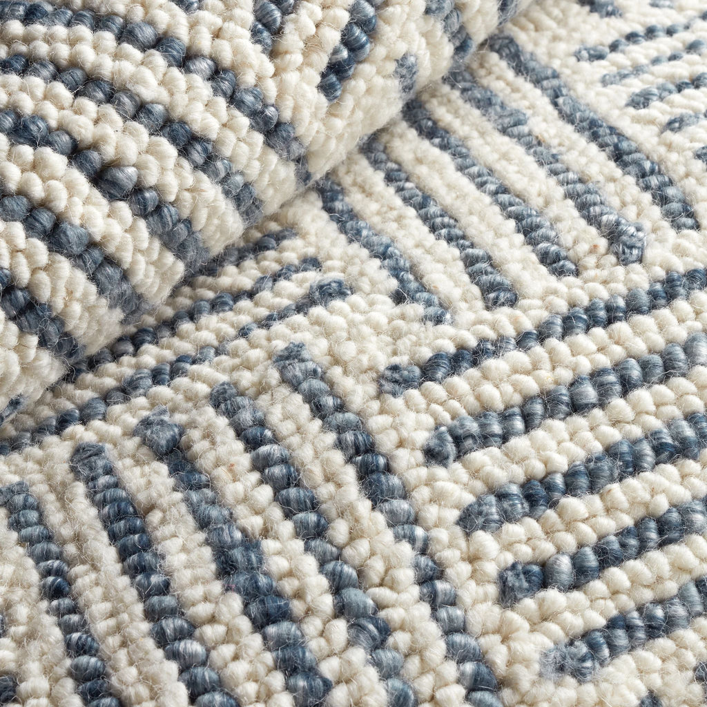 Layers Indigo Hand Hooked Wool Rug - Light House Co.