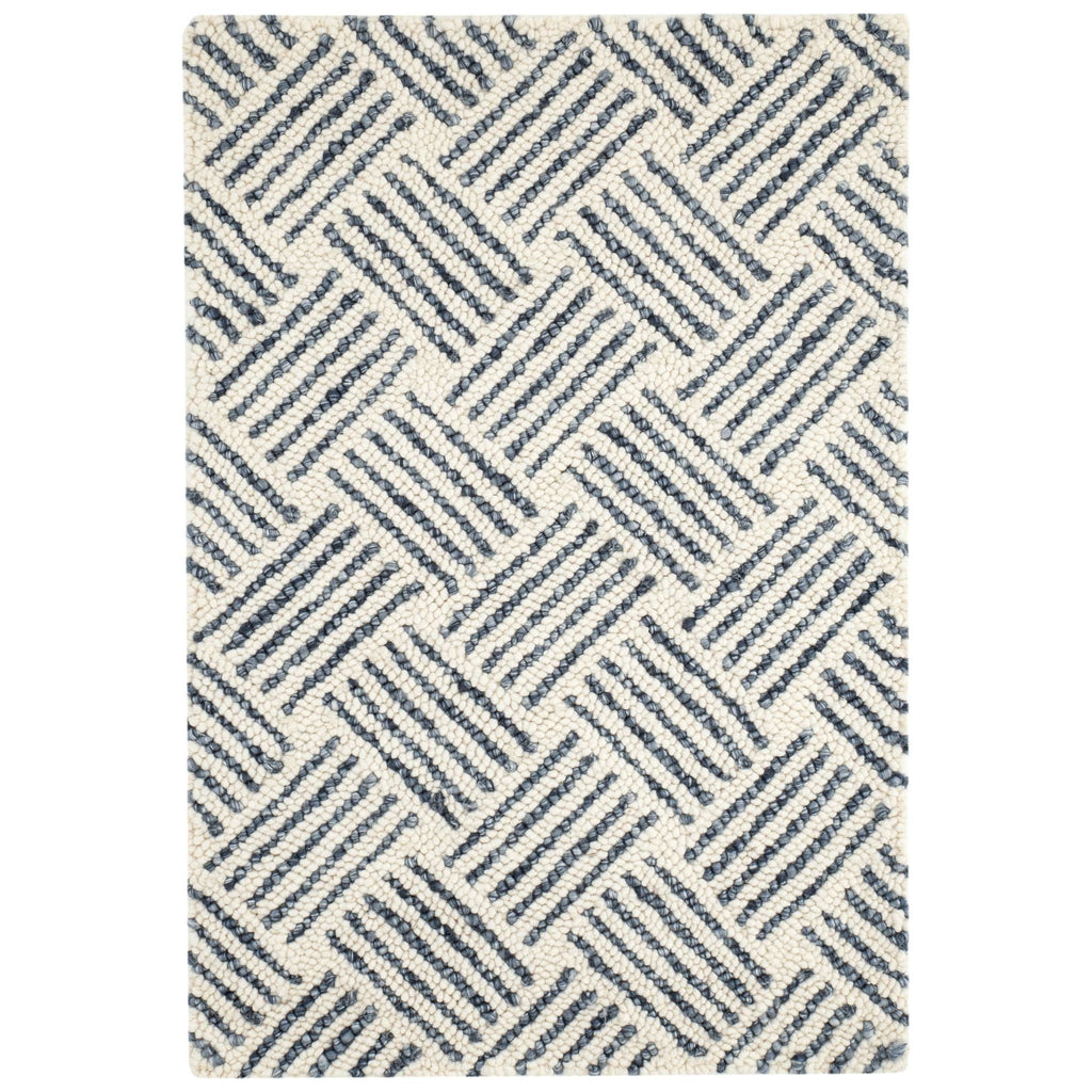 Layers Indigo Hand Hooked Wool Rug - Light House Co.