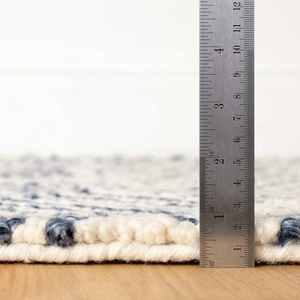 Layers Indigo Hand Hooked Wool Rug - Light House Co.