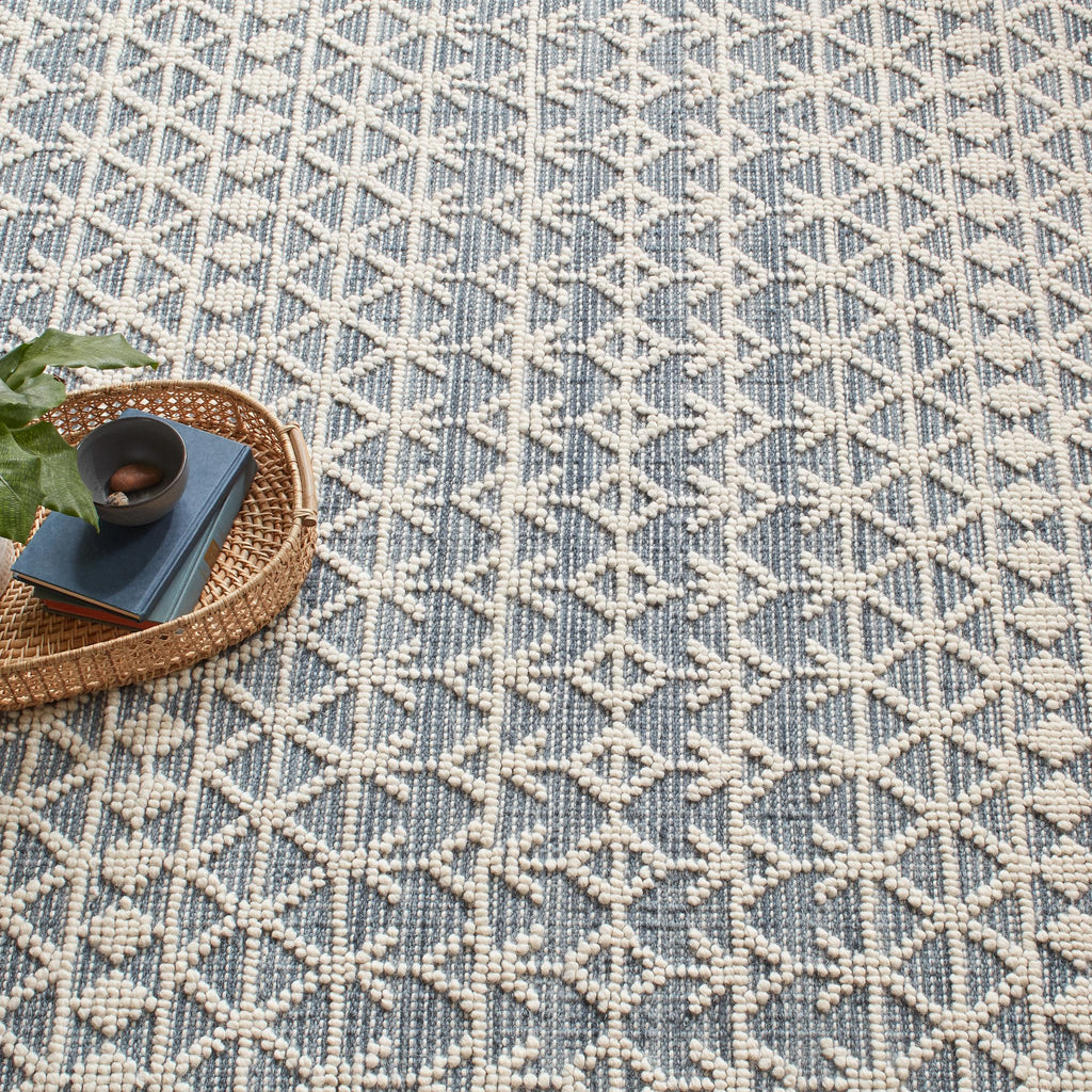 Pembrook Blue Handwoven Wool Rug - Light House Co.