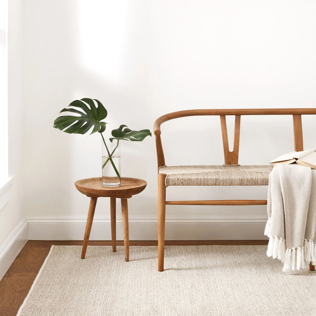 Honeycomb Natural Handwoven Wool Rug - Light House Co.