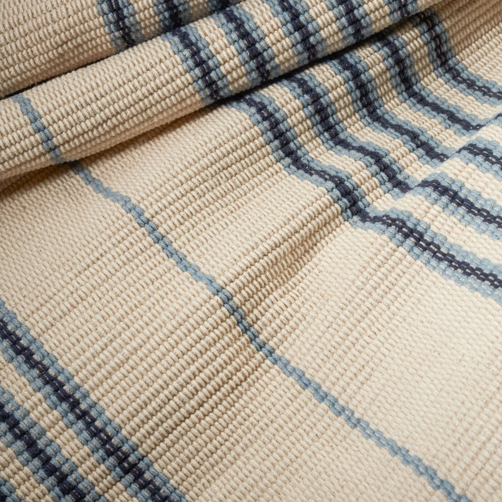 Conway Blue Handwoven Cotton Rug - Light House Co.