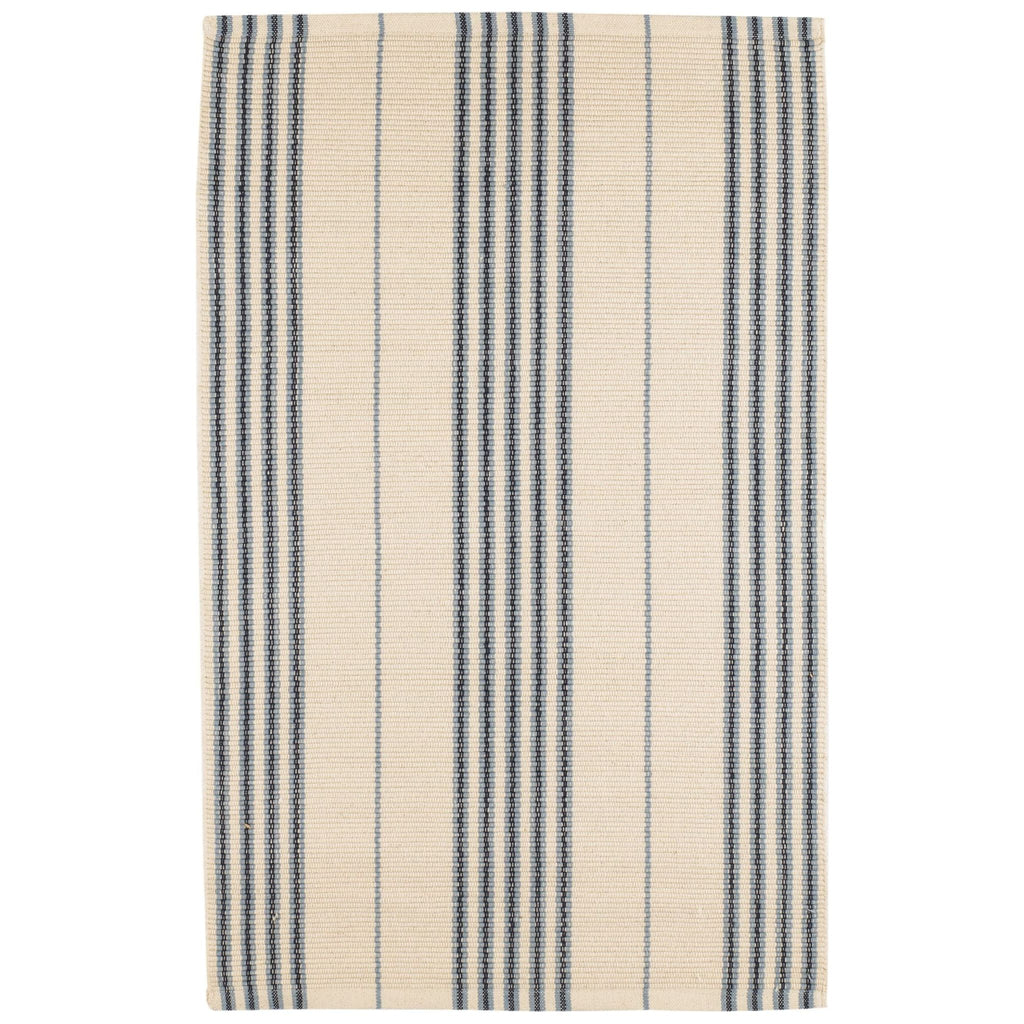 Conway Blue Handwoven Cotton Rug - Light House Co.
