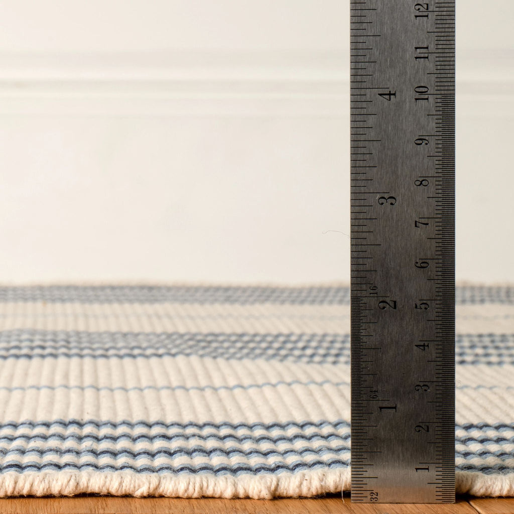 Conway Blue Handwoven Cotton Rug - Light House Co.