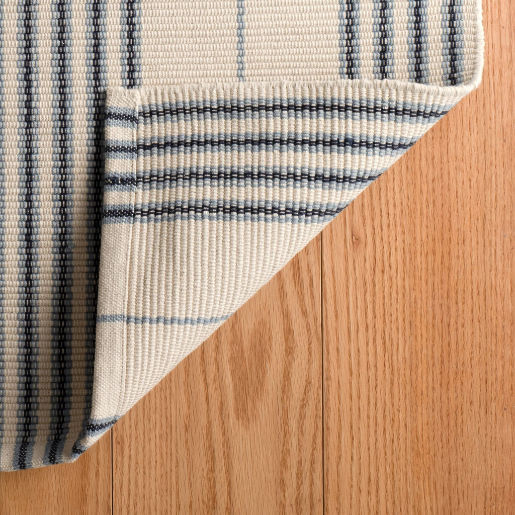 Conway Blue Handwoven Cotton Rug - Light House Co.
