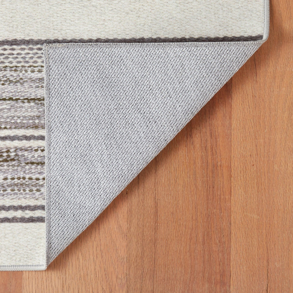 Ellington Stripe Grey Machine Washable Rug - Light House Co.