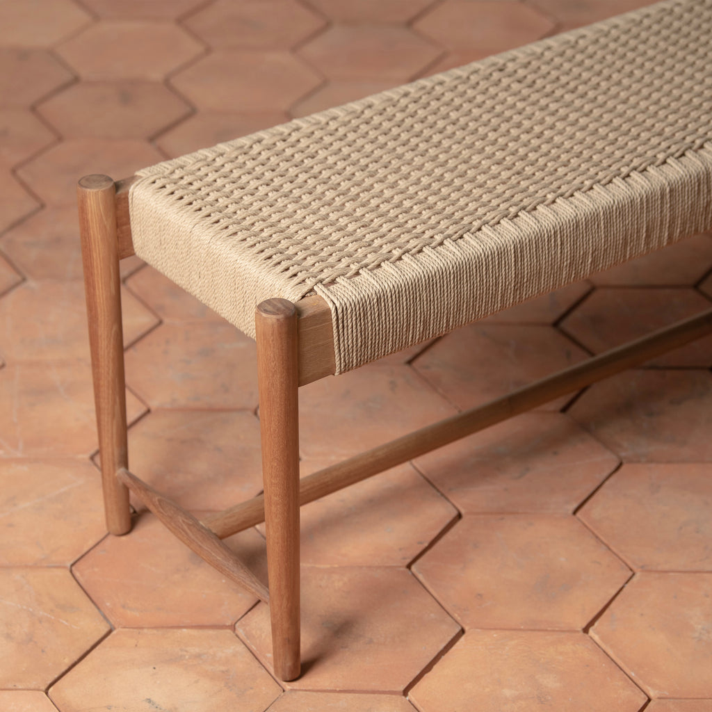 Ingrid Woven Bench - Light House Co.