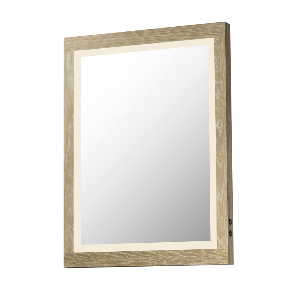Sawyer 24"x32" Oak Framed LED Mirror - Light House Co.