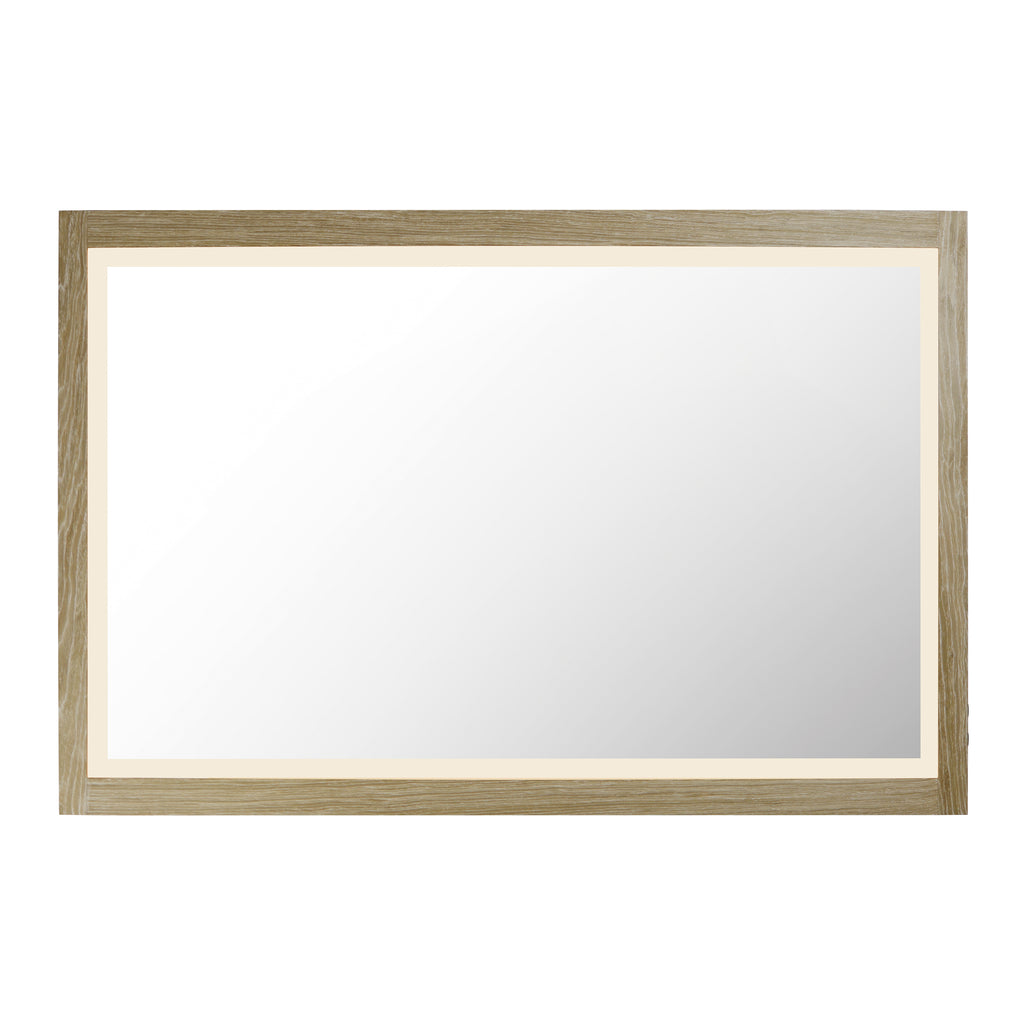 Sawyer 48"x32" Oak Framed LED Mirror - Light House Co.