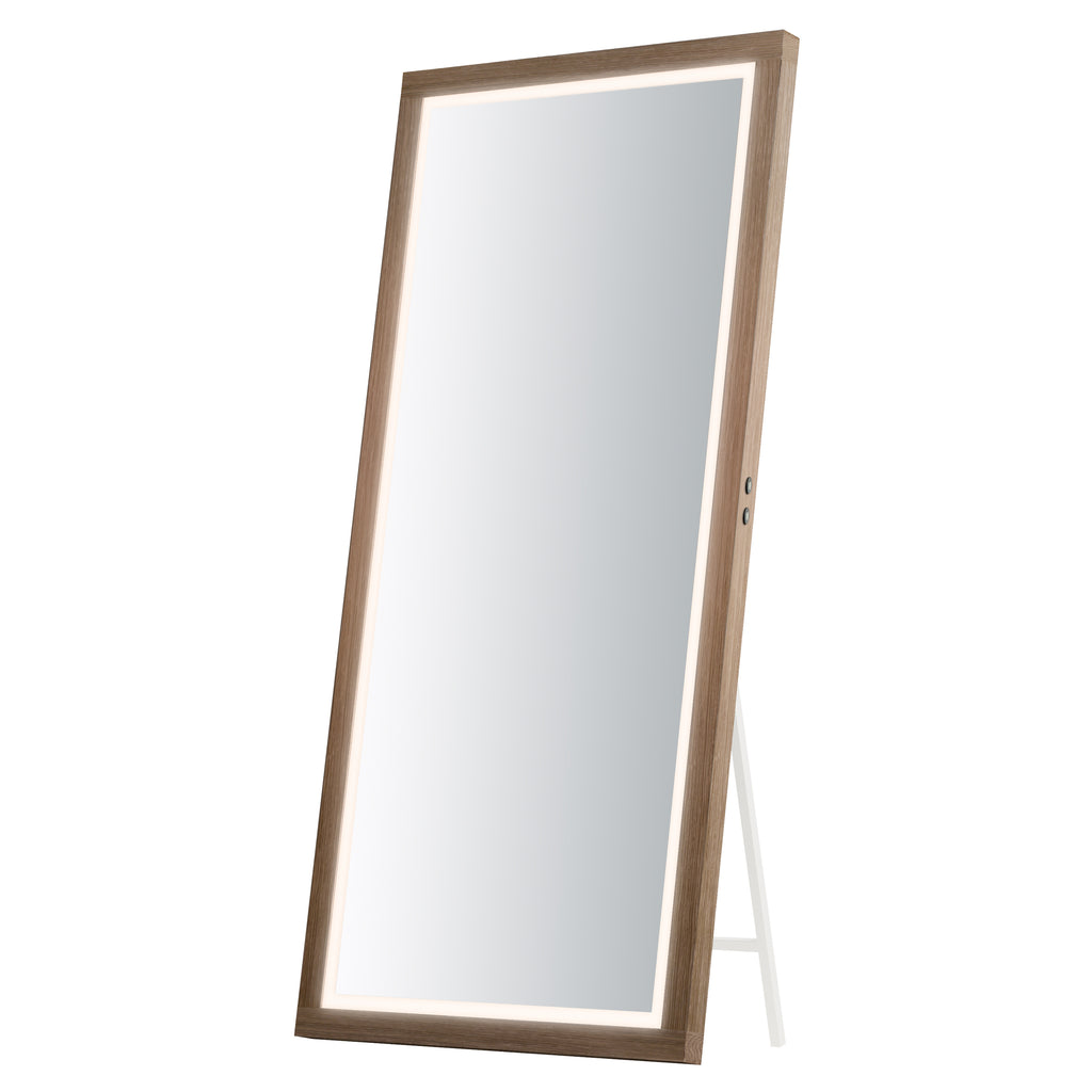 Sawyer 68"x32" Oak Framed LED Mirror - Light House Co.