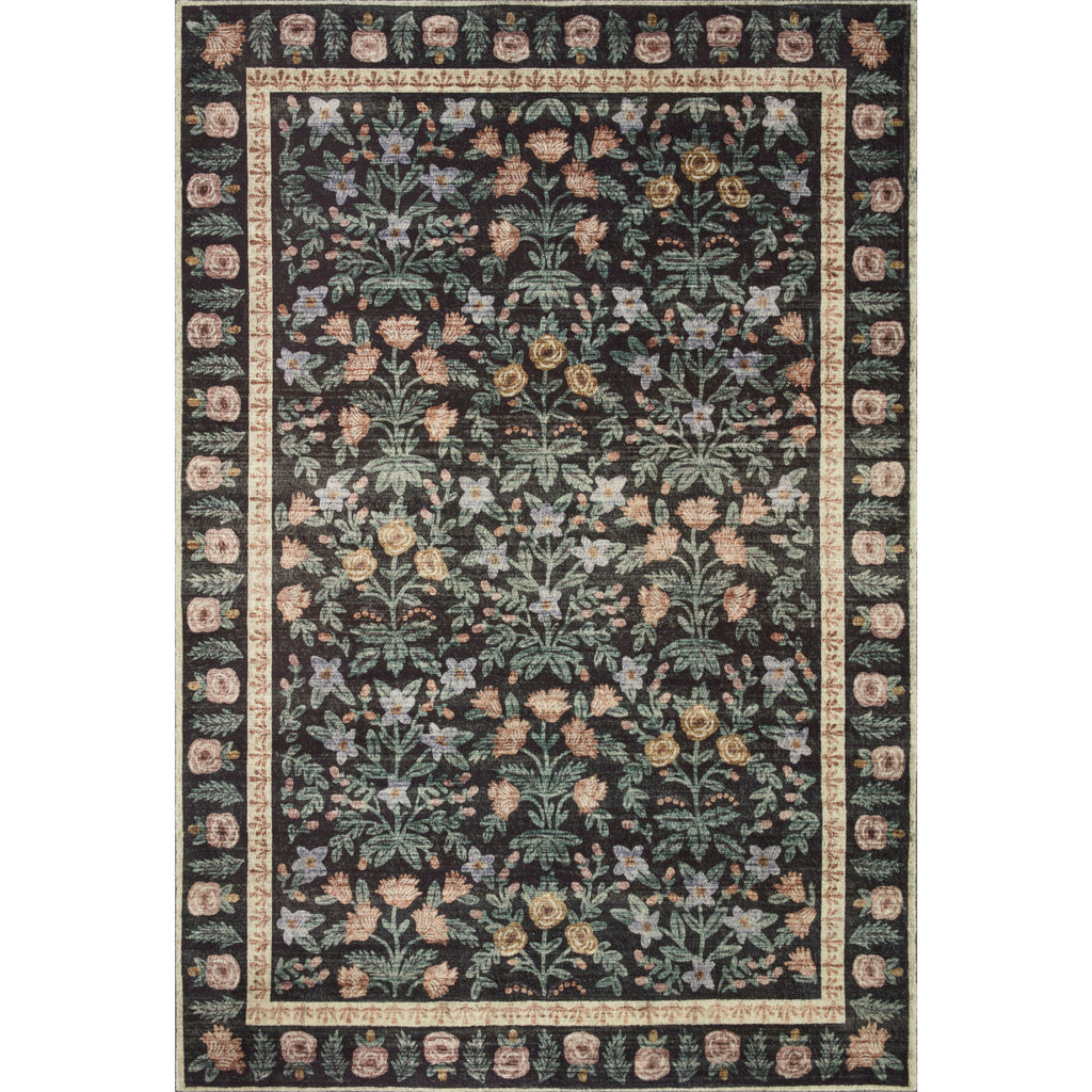 Eden Mughal Garden / Black | Rifle Paper Co. Rugs x Loloi - Light House Co.
