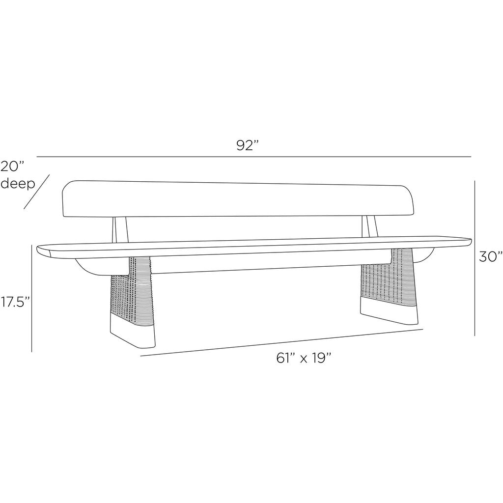Delrio Outdoor Bench - Light House Co.