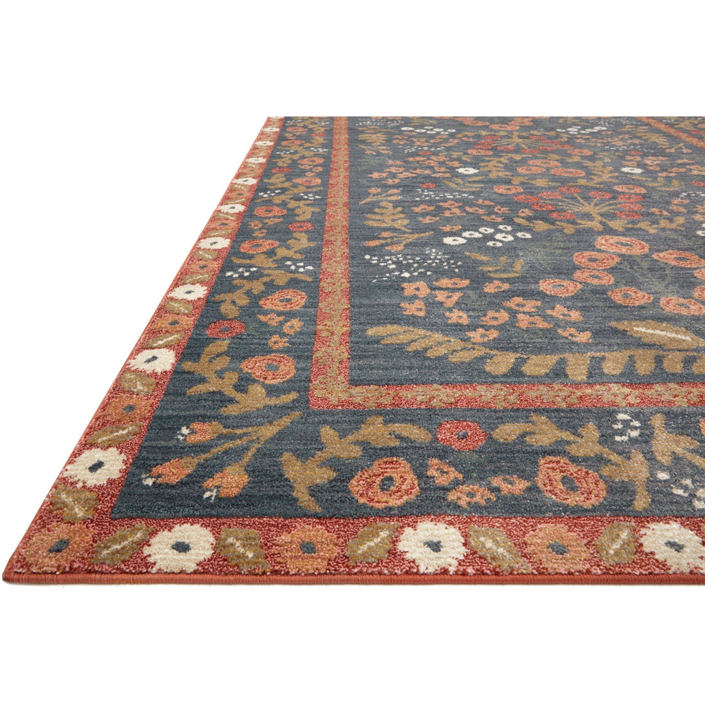Fiore Florence Navy  /  Rust | Rifle Paper Co. Rugs x Loloi - Light House Co.
