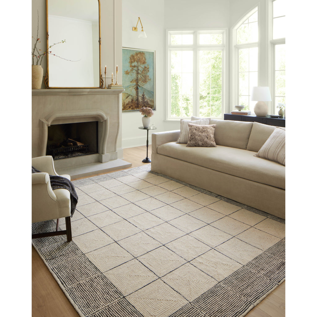 Francis Cream / Black Rug | Chris Loves Julia x Loloi - Light House Co.