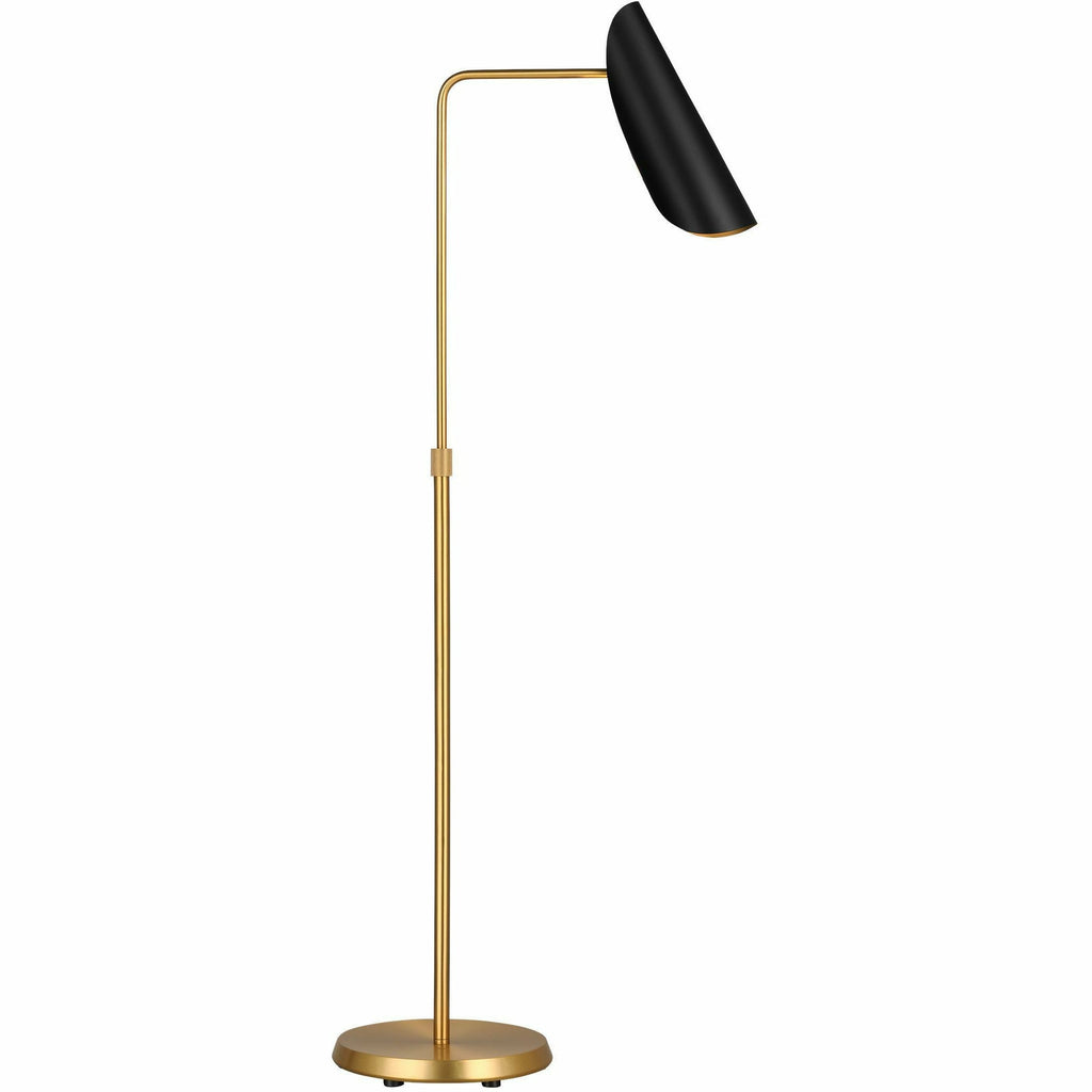 Black/Brass Tresa Task Floor Lamp