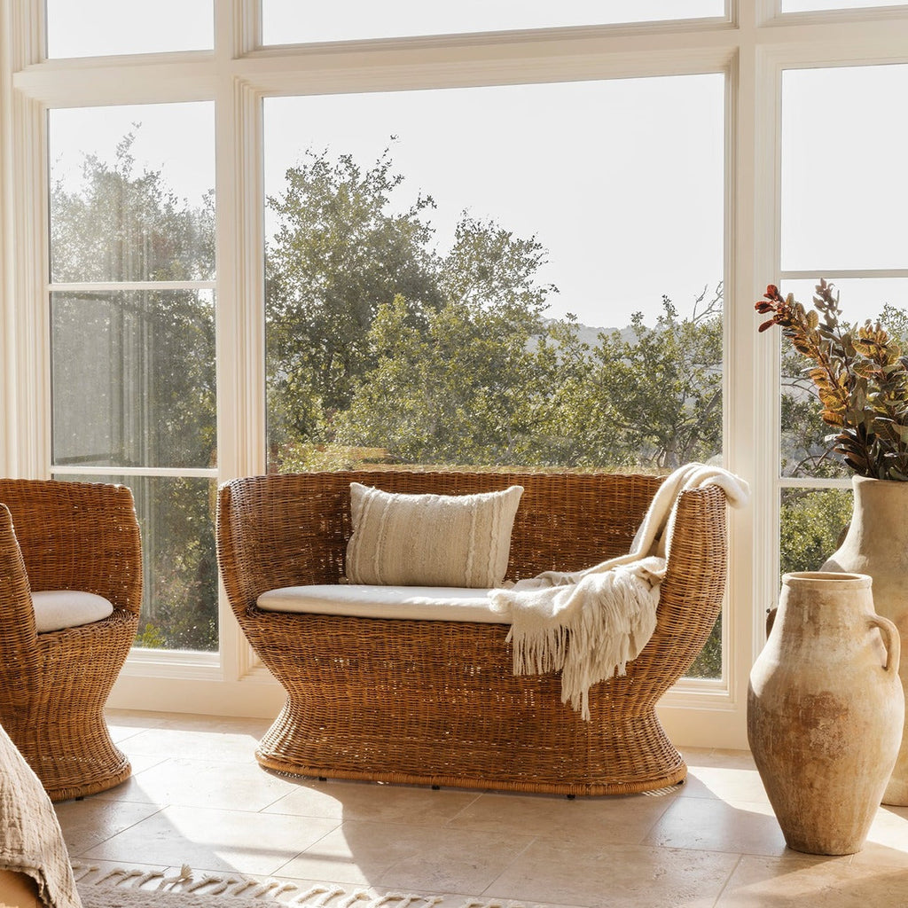 Siena Woven Settee - Light House Co.