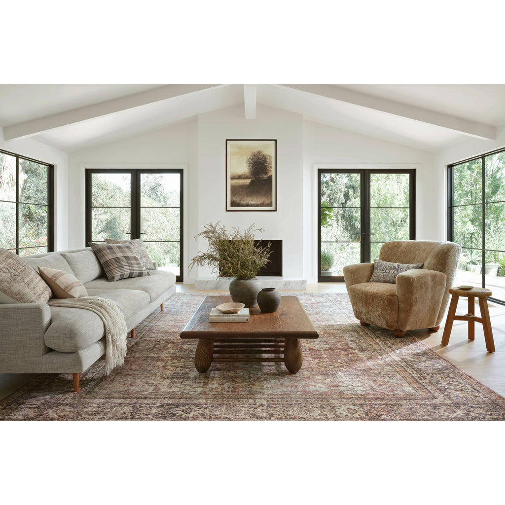Georgie Bordeaux / Antique Rug | Amber Lewis x Loloi - 5'-0" x 7'-6" | Open Box - Light House Co.
