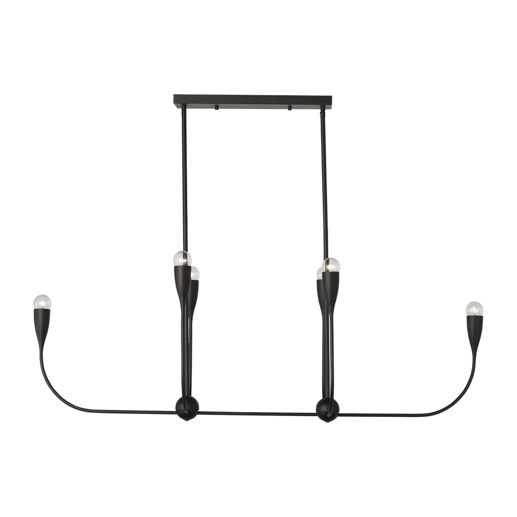 Maya Six Light Linear Chandelier | Chandeliers | Generation Lighting - Light House Co.