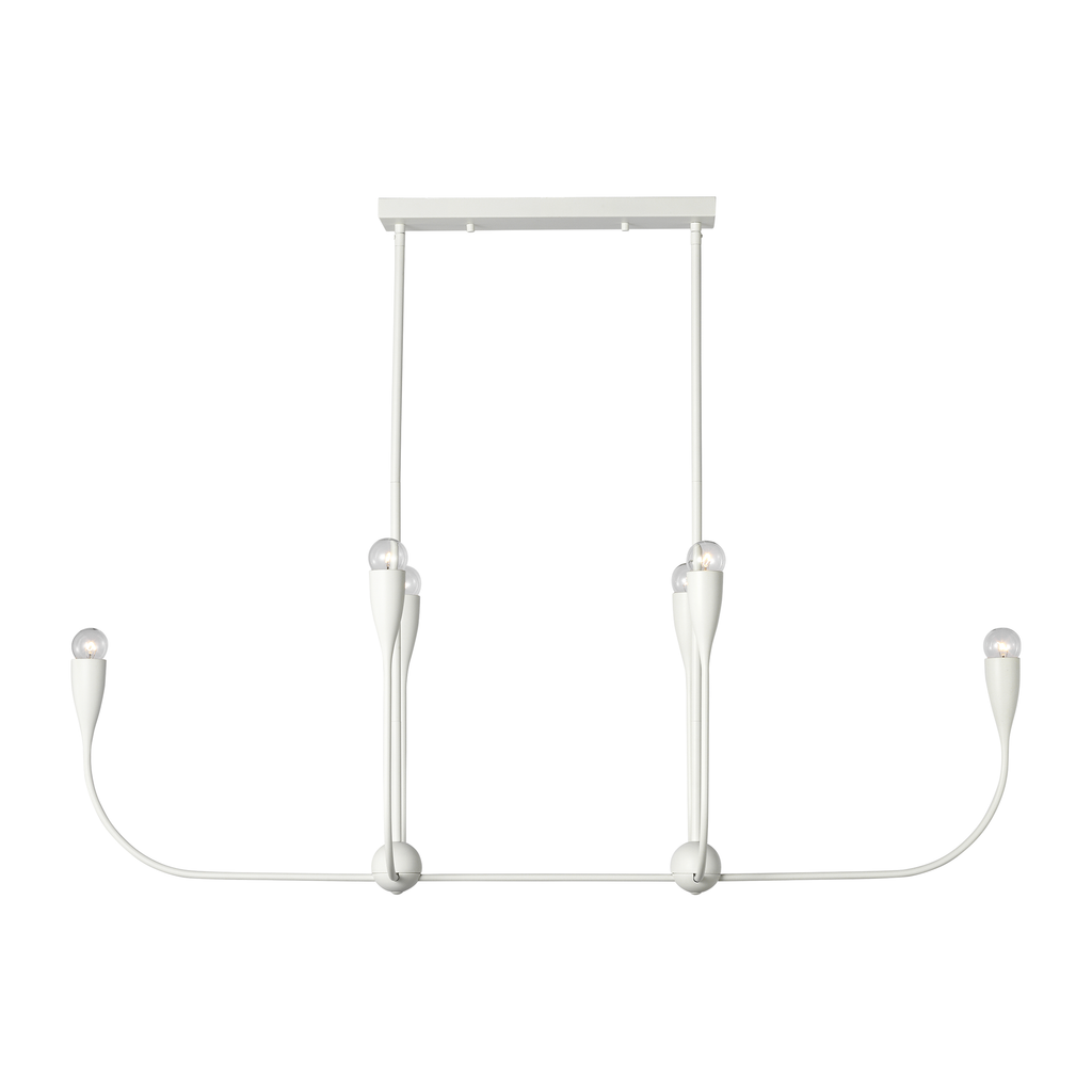 Maya Six Light Linear Chandelier | Chandeliers | Generation Lighting - Light House Co.