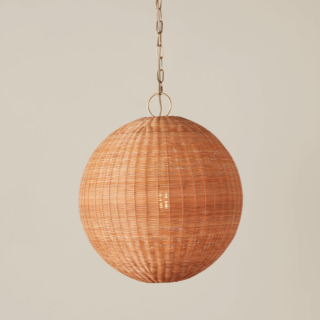 Miramar Rattan Round Pendant - Light House Co.