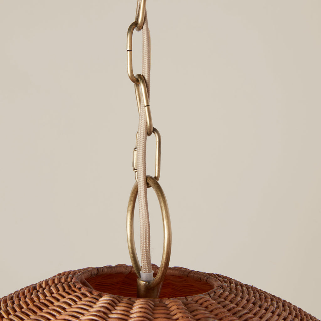 Miramar Rattan Round Pendant - Light House Co.