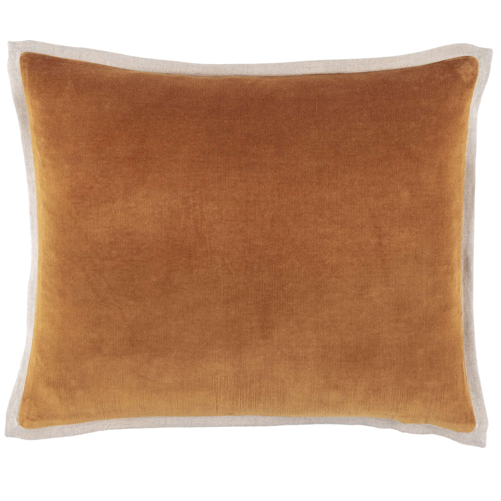 Gehry Velvet/Linen Caramel Decorative Pillow - Light House Co.