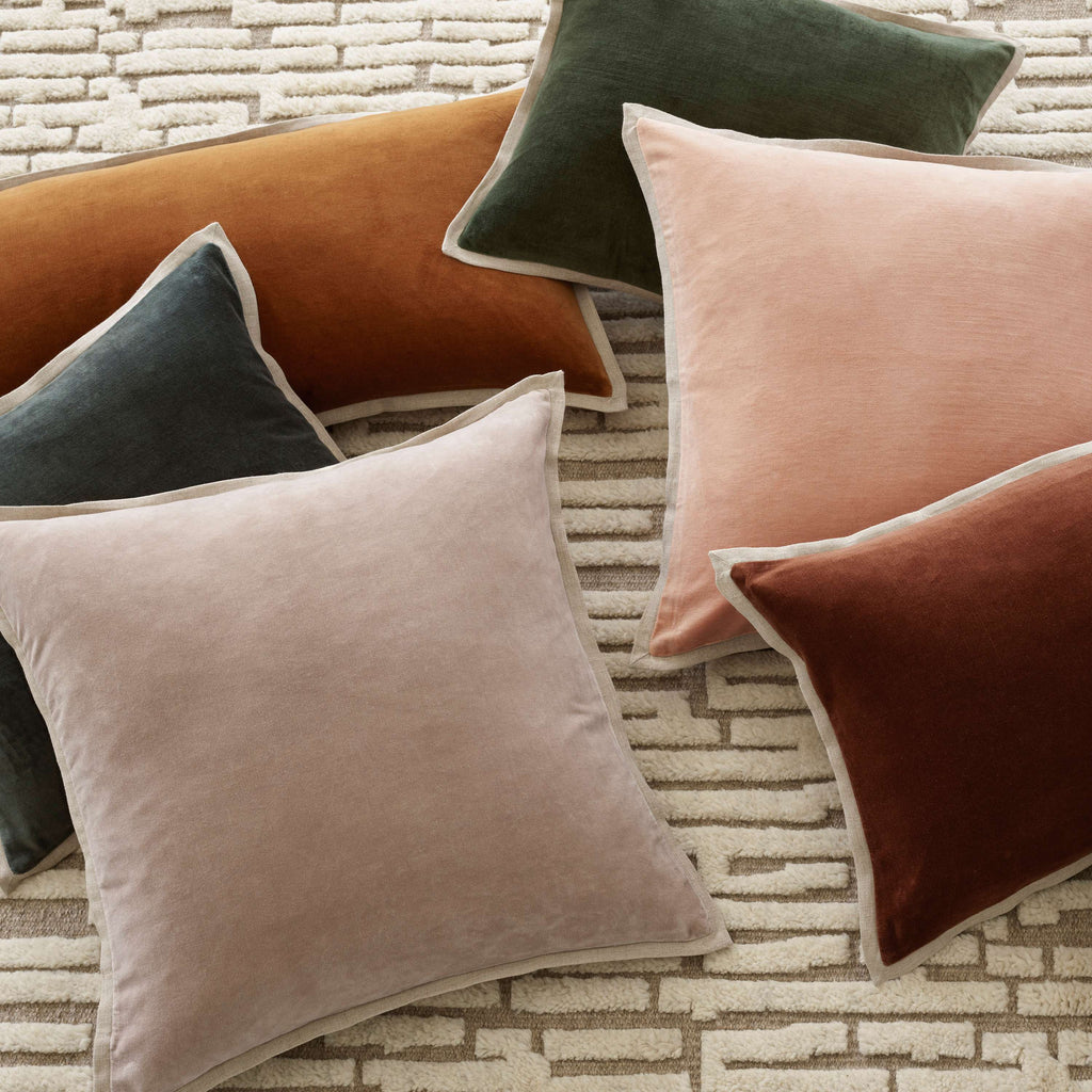 Gehry Velvet/Linen Caramel Decorative Pillow - Light House Co.