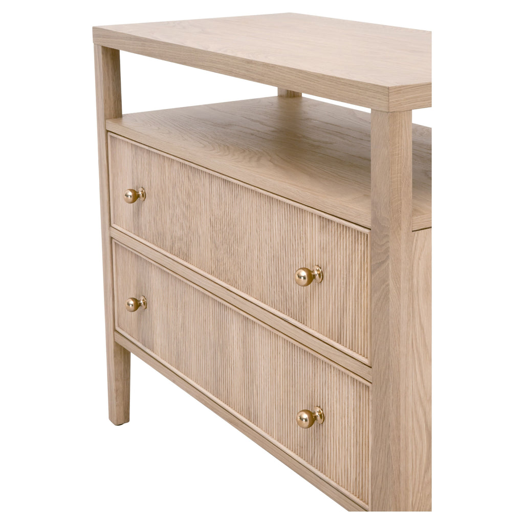 Highland Open Shelf 2-Drawer Nightstand - Light House Co.
