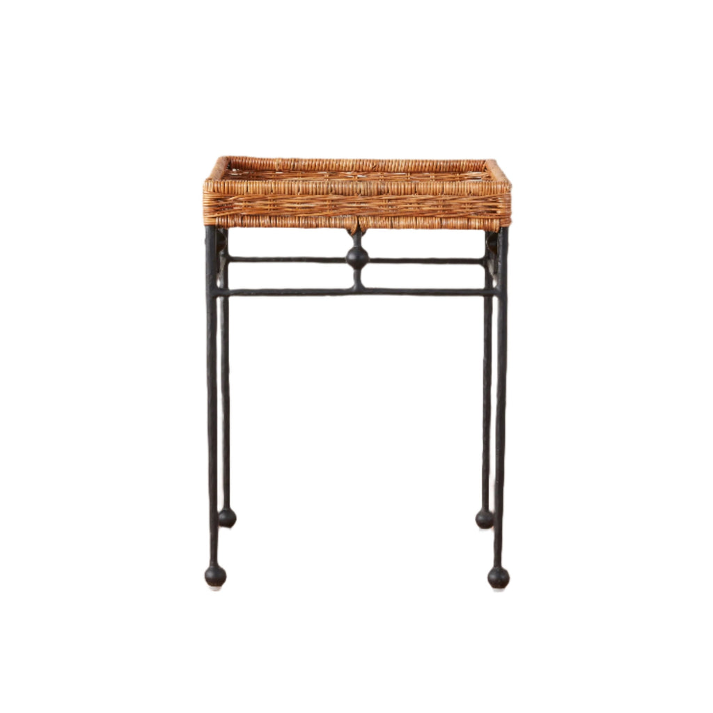 Lacoste Indoor/Outdoor Wicker Side Table - Light House Co.