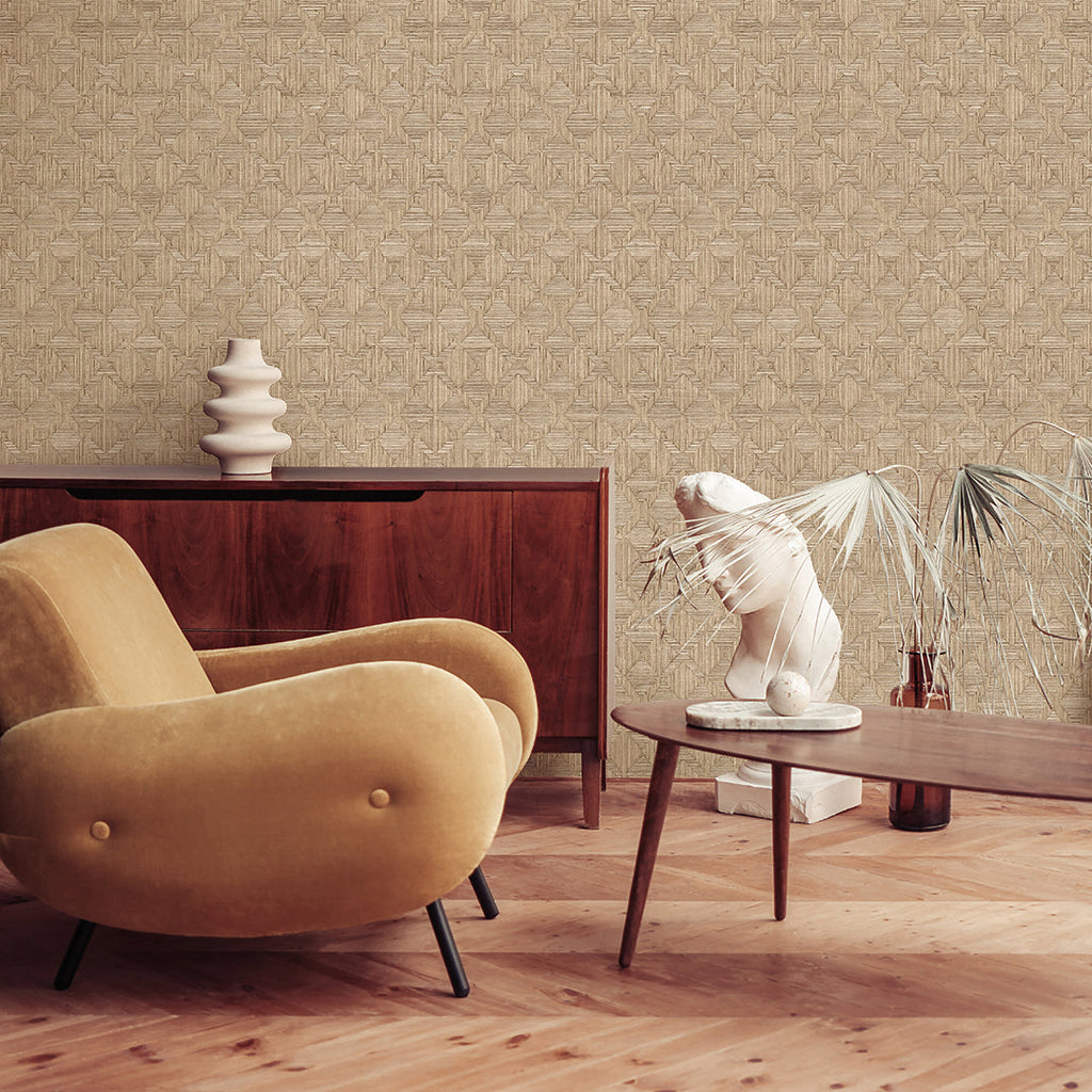 Hoffmann Faux Sisal Textured Peel and Stick Wallpaper by Jeremiah Brent | WALLPAPER | Tempaper - Light House Co.