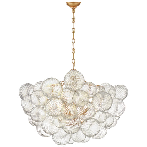 Large / Gild and Clear Swirled Glass