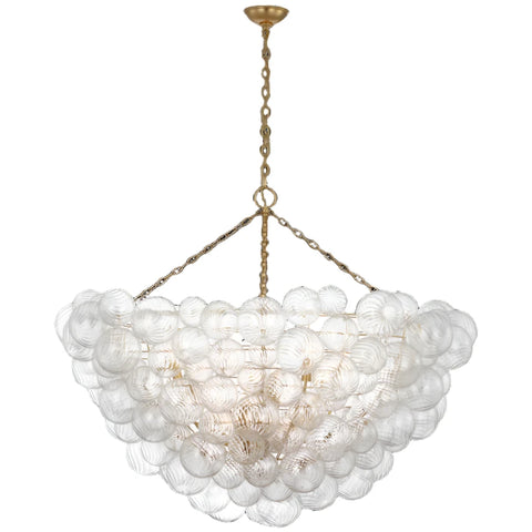 56 / Gild and Clear Swirled Glass