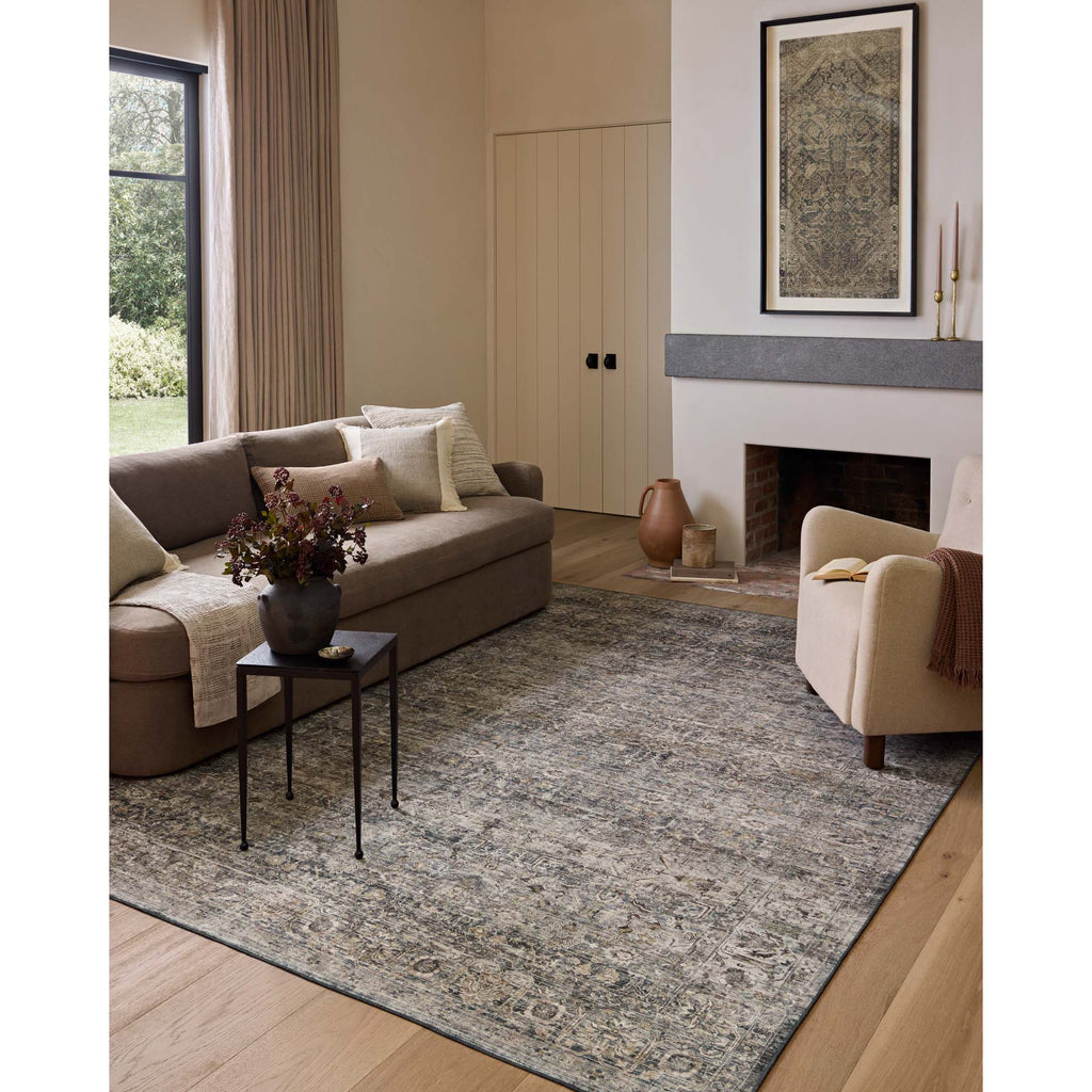 Josie Dove / Gold Machine Washable Rug | Amber Lewis x Loloi - Light House Co.