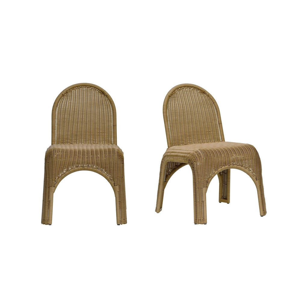 Kendall Outdoor Dining Chair Natural-Set of Two | Outdoor Dining Chairs | Moe's - Light House Co.