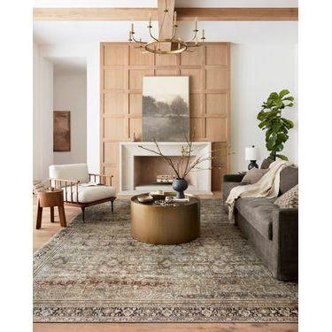 Layla Olive / Charcoal Rug - Light House Co.