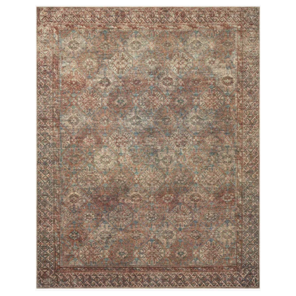 Billie Aqua / Rust Rug | Amber Lewis x Loloi - Light House Co.