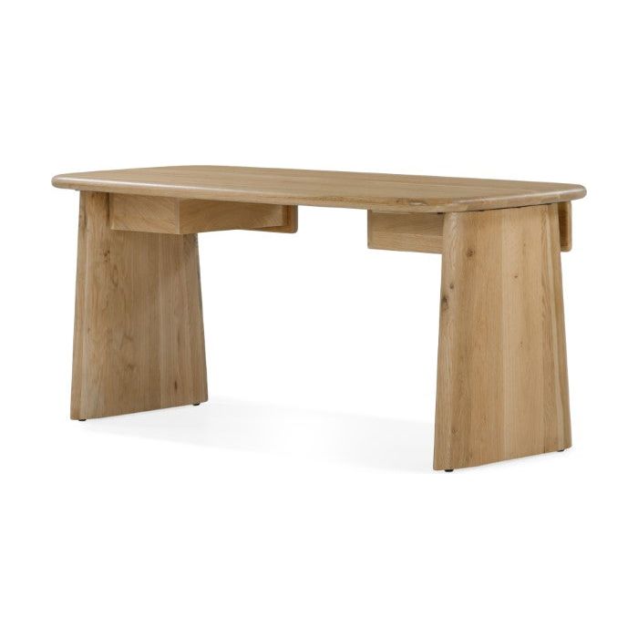 Laurel Solid White Oak Desk 66" - Natural - Light House Co.
