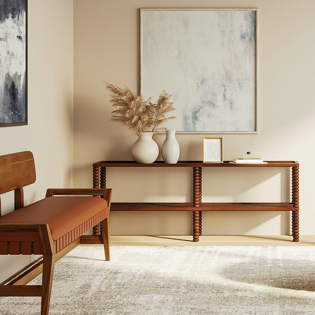 Twist Cane Solid Wood Console Table - Light House Co.