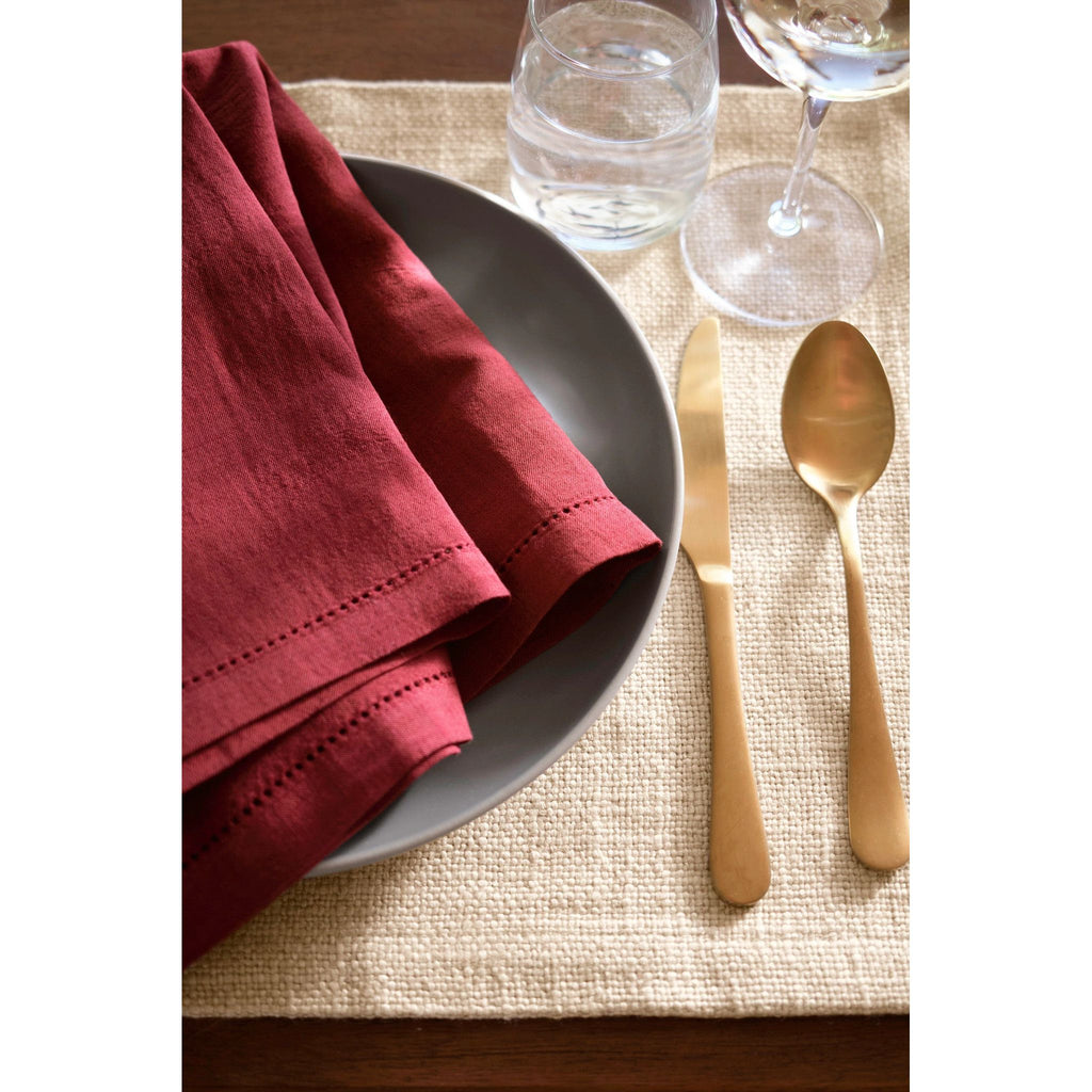 Haven Hemstitch Merlot Napkin Set of 4 - Light House Co.