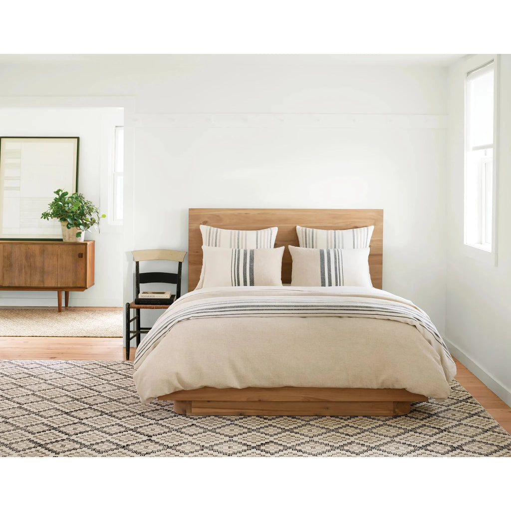 Linen Chenille Stripe Duvet Cover - Light House Co.