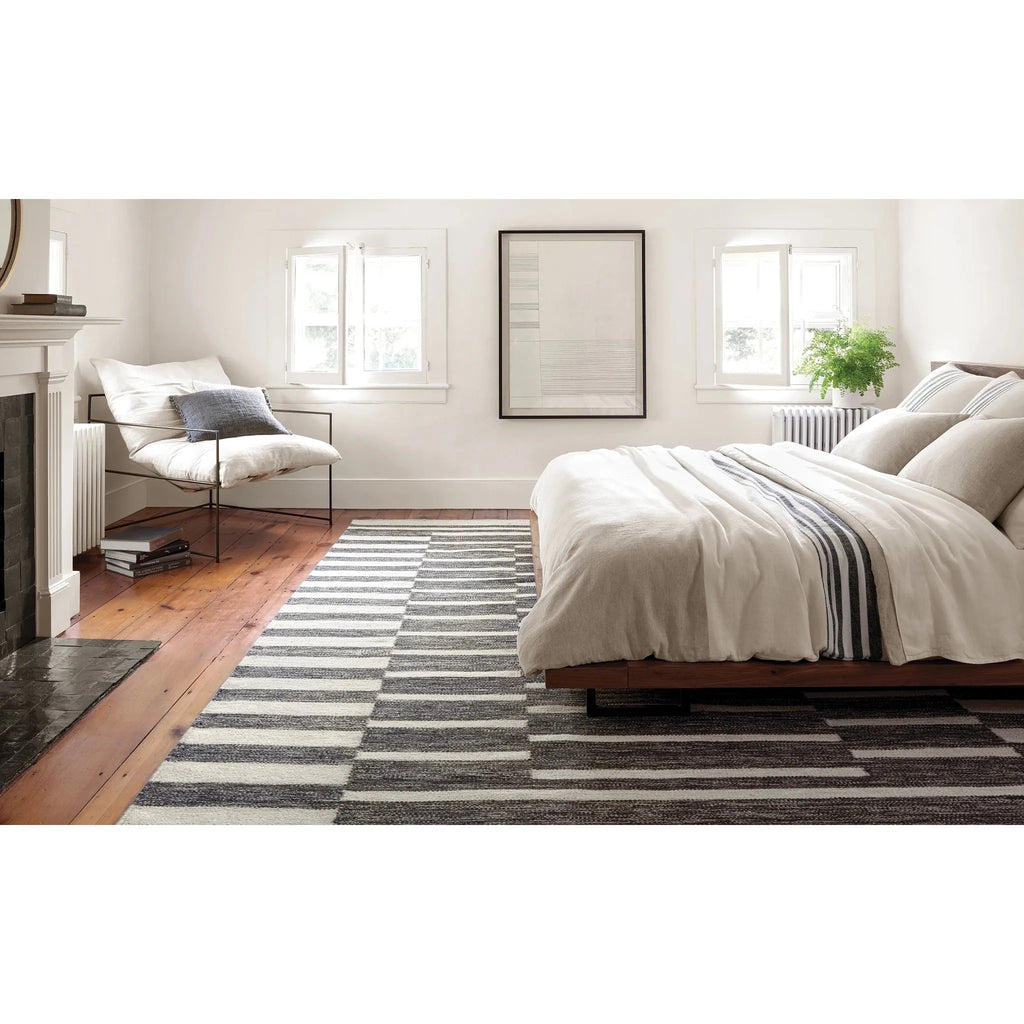 Linen Chenille Stripe Duvet Cover - Light House Co.
