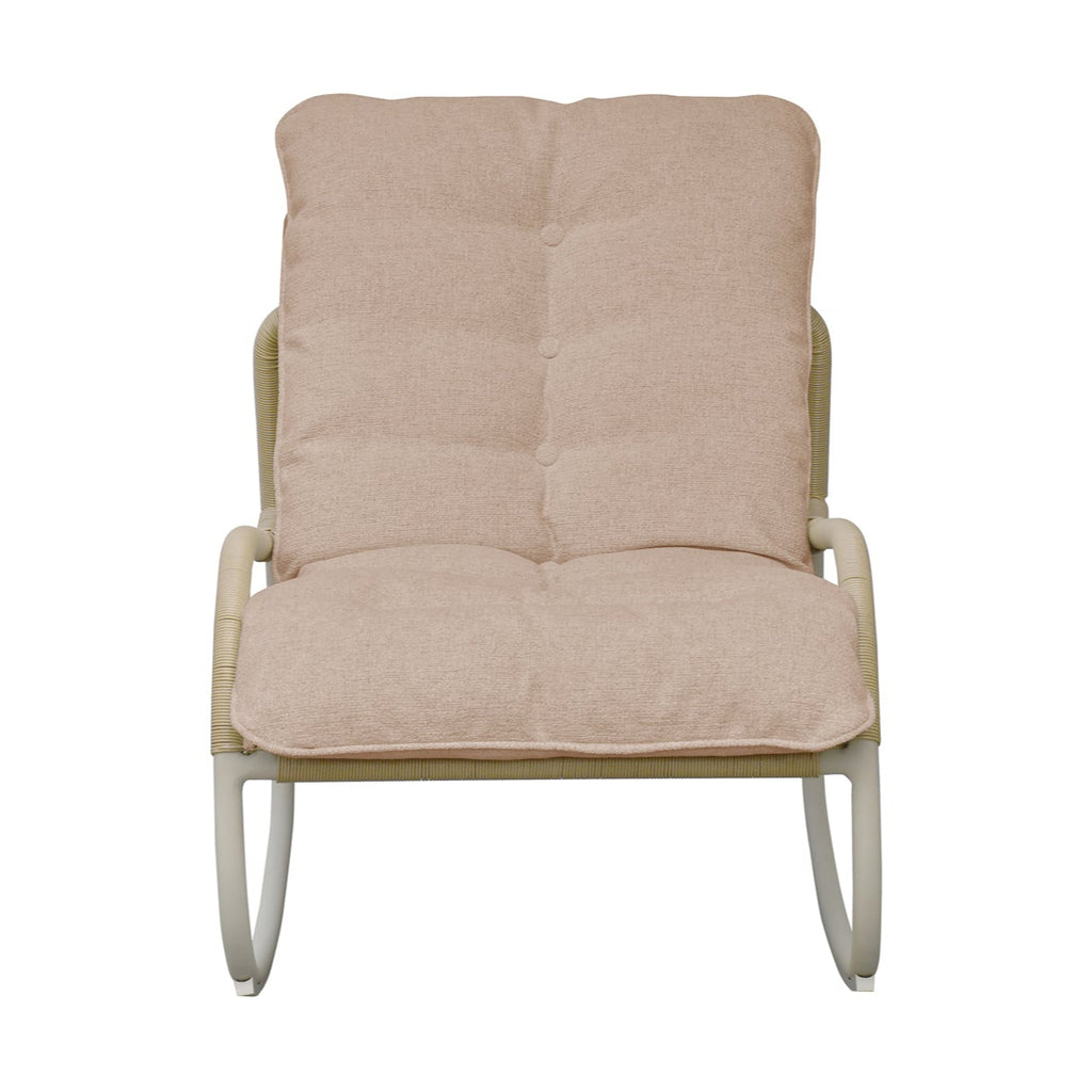 Lyra Outdoor Rocking Chair Beige | Outdoor Chairs | Moe's - Light House Co.