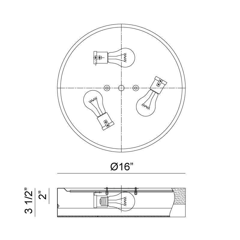 Trydor Large Flush Mount - Light House Co.