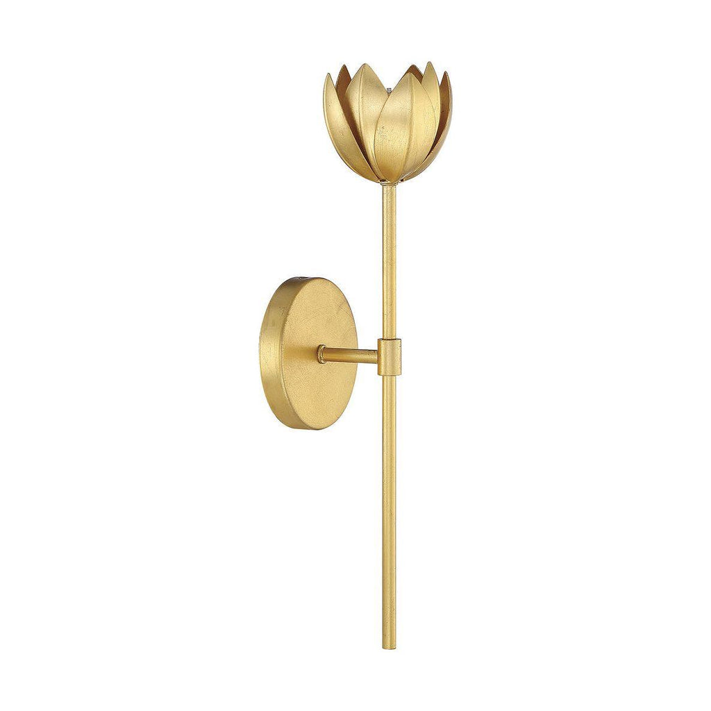 1-Light LED Wall Sconce in True Gold - Light House Co.