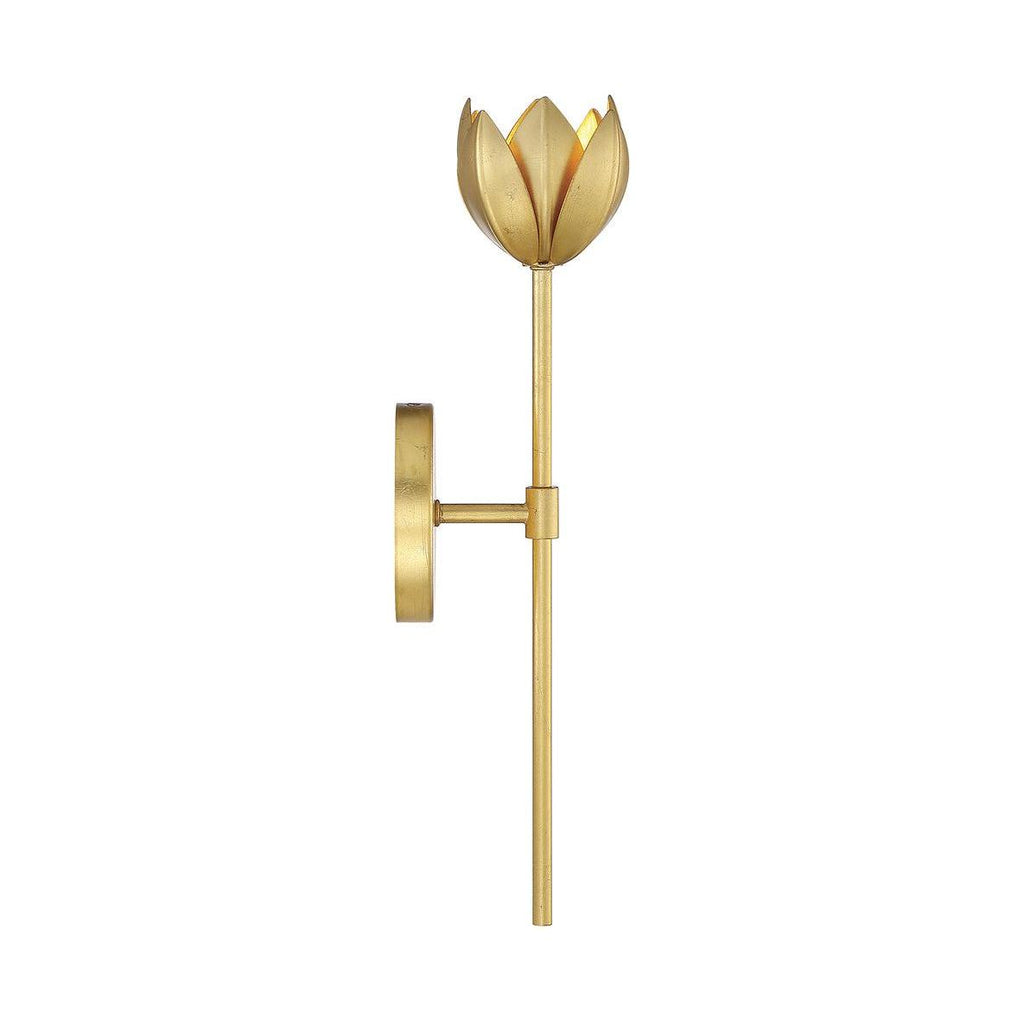 1-Light LED Wall Sconce in True Gold - Light House Co.